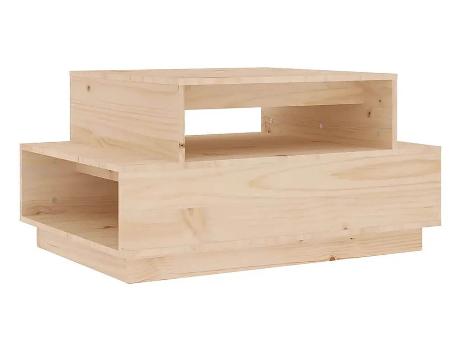 Mesa De Centro| Mesa de centro 80x55x40,5 cm madeira de pinho maciça PT820477 Castanho