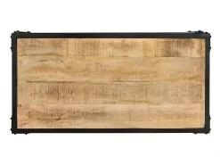 Mesa De Centro* Mesa de centro 90x45x35 cm madeira de mangueira áspera maciça PT227059 Castanho