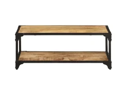 Mesa De Centro* Mesa de centro 90x45x35 cm madeira de mangueira áspera maciça PT227059 Castanho