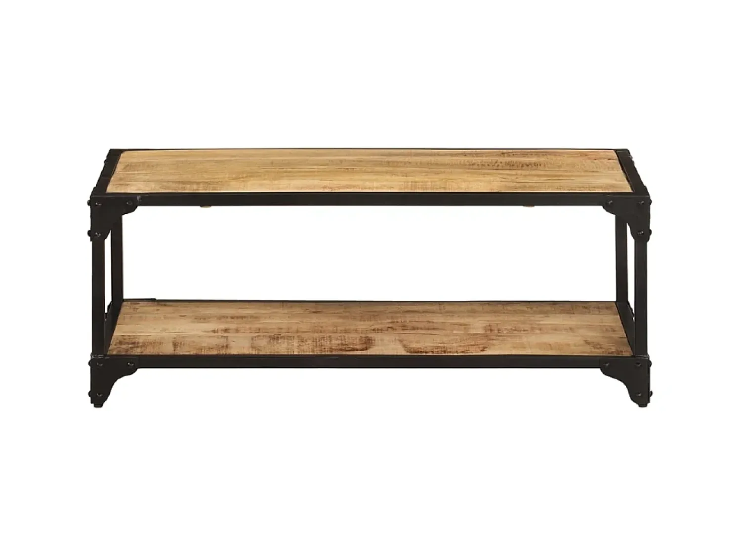 Mesa De Centro* Mesa de centro 90x45x35 cm madeira de mangueira áspera maciça PT227059 Castanho