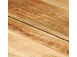 New vidaxl Mesa de centro 142x90x42 cm madeira de mangueira maciça Natural claro