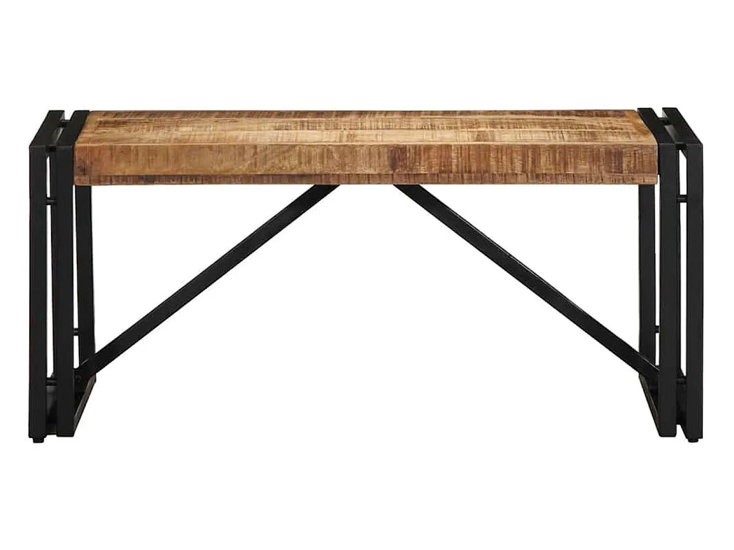 Mesa De Centro*vidaxl Mesa de centro 80x40x35 cm madeira de mangueira áspera maciça Natural claro