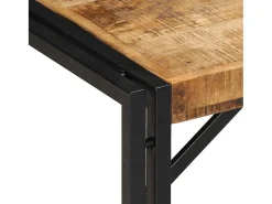 Mesa De Centro*vidaxl Mesa de centro 80x40x35 cm madeira de mangueira áspera maciça Natural claro