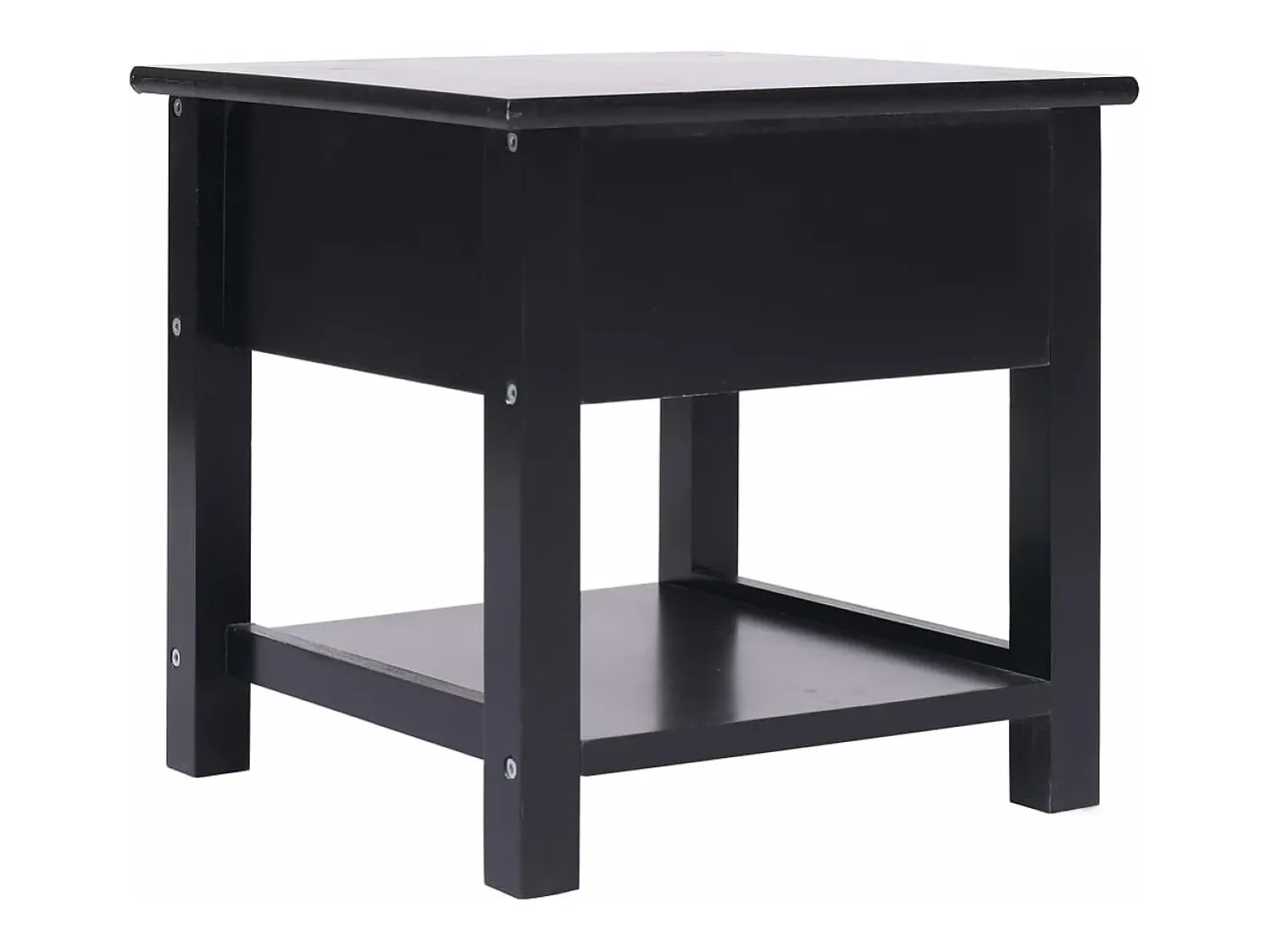 Mesa De Centro* Mesa de centro 40x40x40 cm madeira de paulownia PT214022 Preto