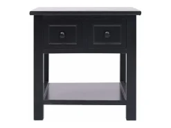 Mesa De Centro* Mesa de centro 40x40x40 cm madeira de paulownia PT214022 Preto