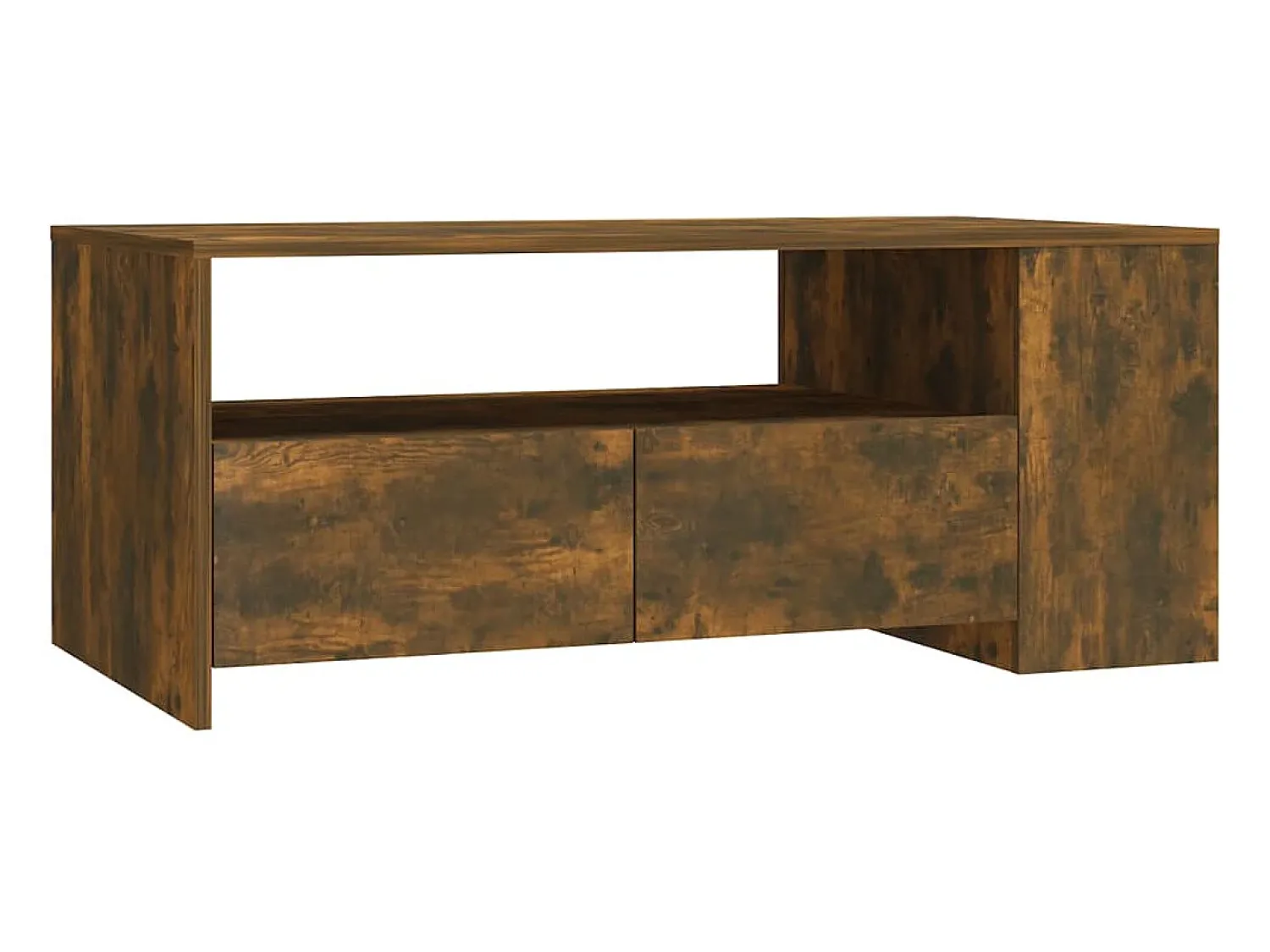 vidaxl Mesa de centro 102x55x42 cm madeira processada carvalho fumado^ Mesa De Centro