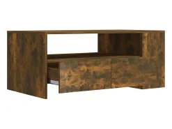 vidaxl Mesa de centro 102x55x42 cm madeira processada carvalho fumado^ Mesa De Centro