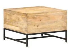 Discount Mesa de centro 67x67x45 cm madeira de mangueira maciça PT606197 Castanho
