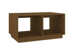 Mesa de centro 80x50x40 cm madeira de pinho maciça -mel PT700339^ Mesa De Centro