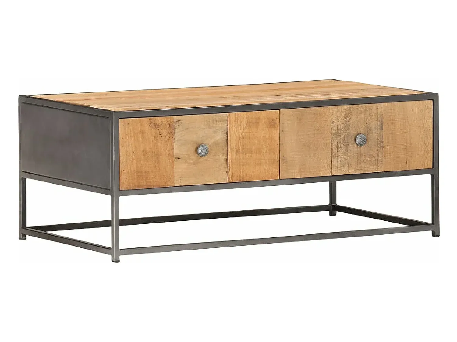 vidaxl Mesa de centro 90x50x35 cm madeira recuperada maciça Natural claro