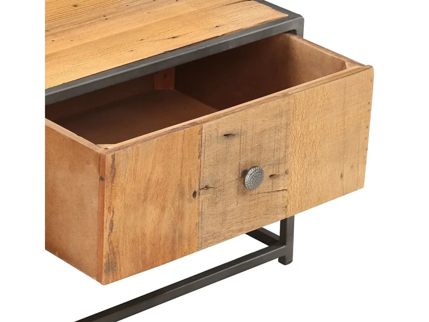 vidaxl Mesa de centro 90x50x35 cm madeira recuperada maciça Natural claro