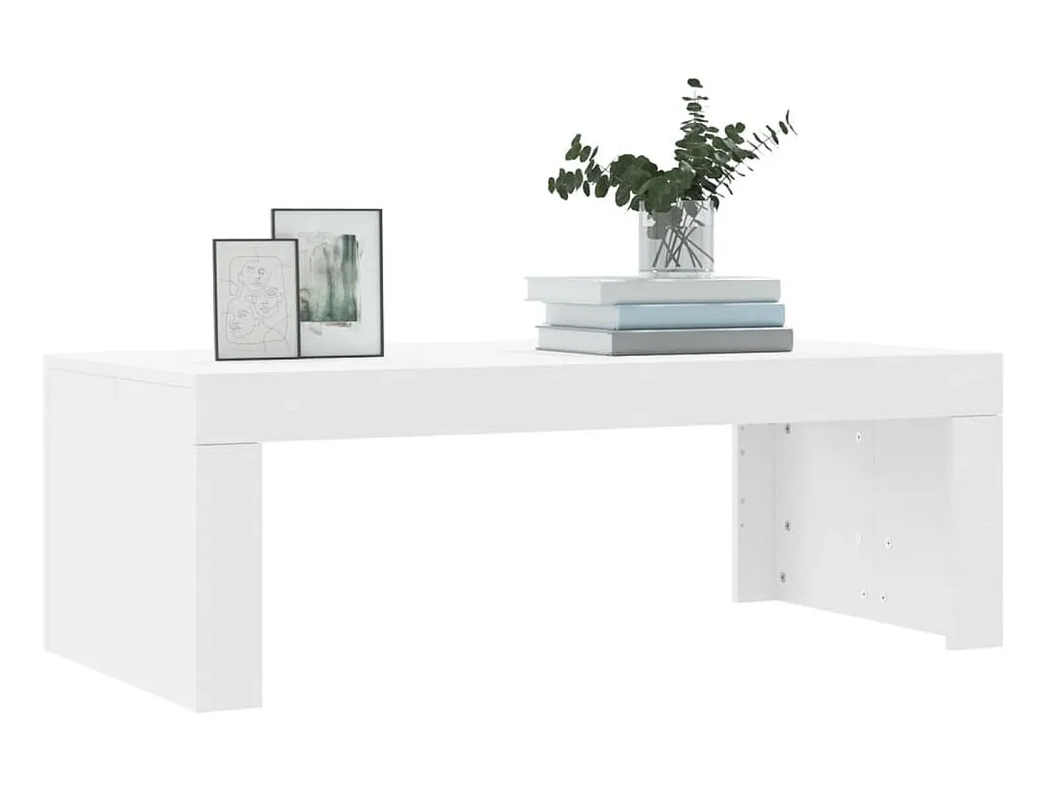 Mesa De Centro* Mesa de centro 102x50x36 cm madeira processada PT897501 Branco