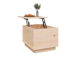 Mesa De Centro| Mesa de centro 40x50x35 cm madeira de pinho maciça PT571114 Castanho