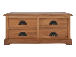 Mesa de centro 68x68x30 cm madeira de teca maciça PT322534^ Mesa De Centro