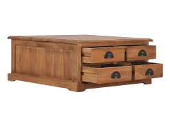 Mesa de centro 68x68x30 cm madeira de teca maciça PT322534^ Mesa De Centro