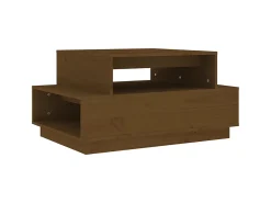 Mesa De Centro* Mesa de centro 80x55x40,5 cm madeira pinho maciça -mel PT181958 Castanho