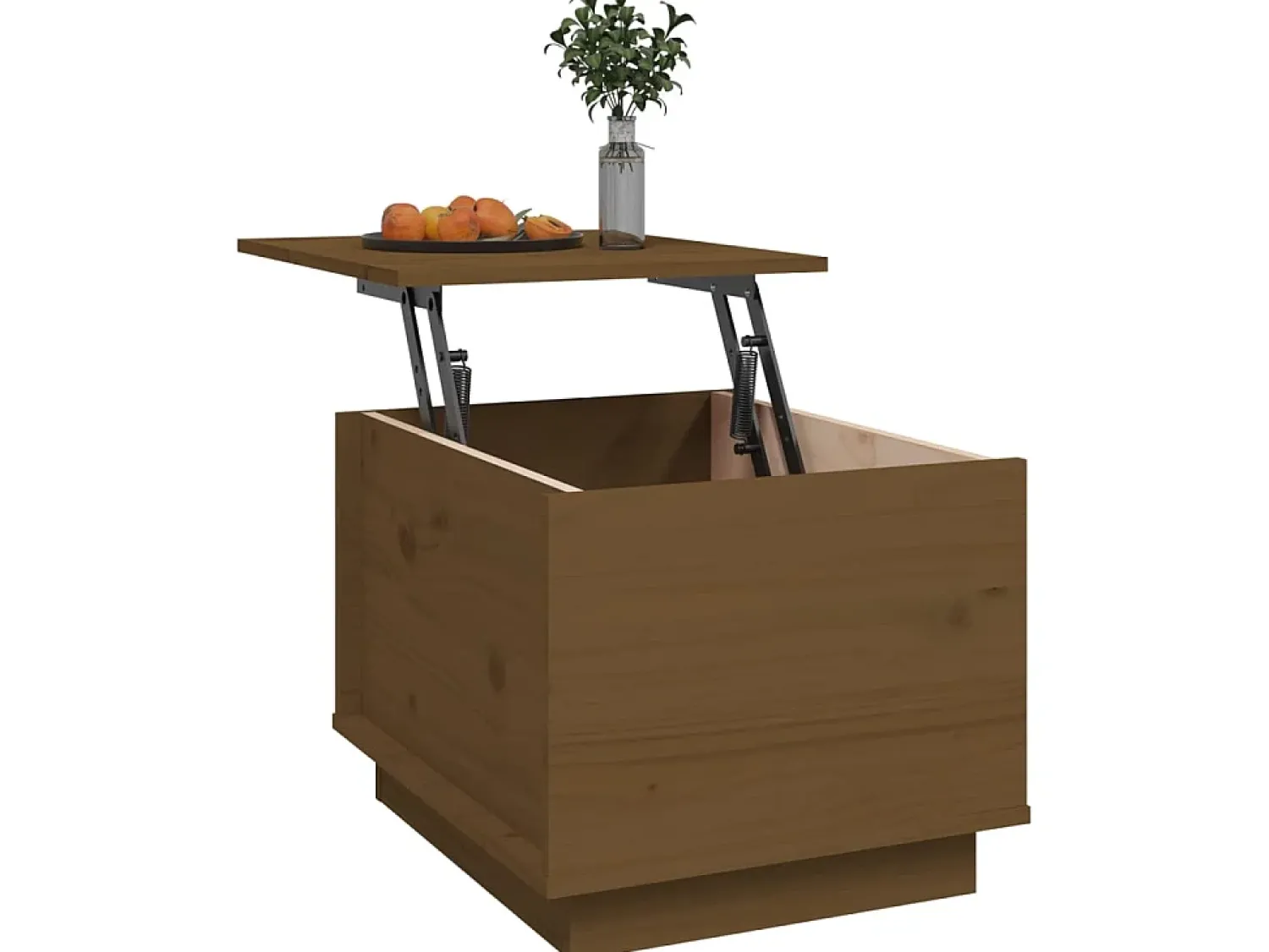 Mesa De Centro* Mesa de centro 40x50x35 cm madeira de pinho maciça -mel PT663285 Castanho