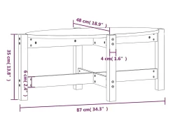 Hot vidaxl Mesa de centro 87x48x35 cm madeira de pinho maciça castanho-mel Natural claro