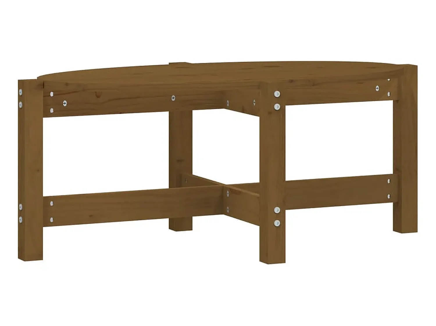 Mesa De Centro| Mesa de centro 87x48x35 cm madeira de pinho maciça -mel PT336592 Castanho