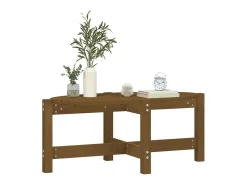 Mesa De Centro| Mesa de centro 87x48x35 cm madeira de pinho maciça -mel PT336592 Castanho