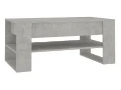 Mesa De Centro| Mesa de centro 102x55x45 cm madeira processada cinza cimento PT801083 Cinzento
