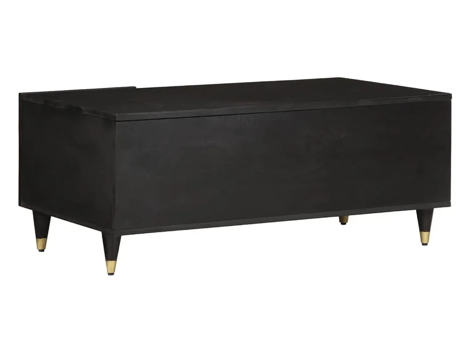 New Mesa de centro 100x54x40 cm madeira de mangueira maciça PT412550 Preto