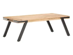 New vidaxl Mesa de centro 114x65x40 cm madeira de mangueira maciça Castanho