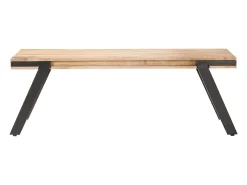 New vidaxl Mesa de centro 114x65x40 cm madeira de mangueira maciça Castanho