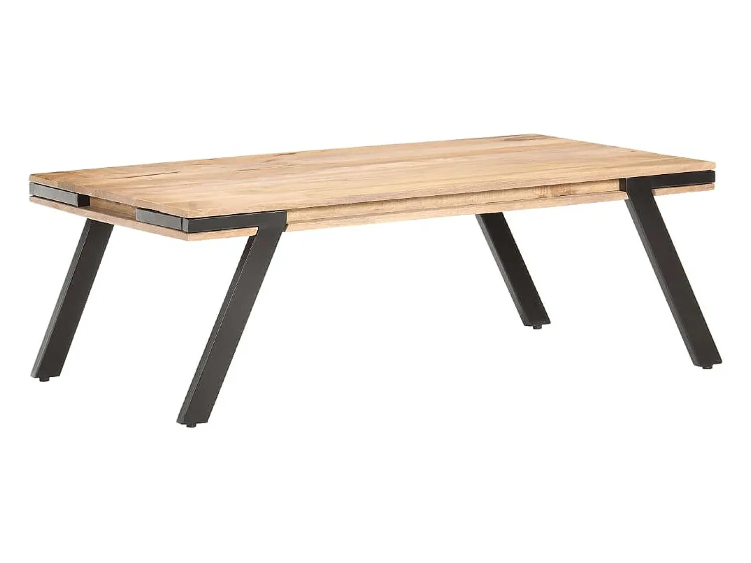 New vidaxl Mesa de centro 114x65x40 cm madeira de mangueira maciça Castanho