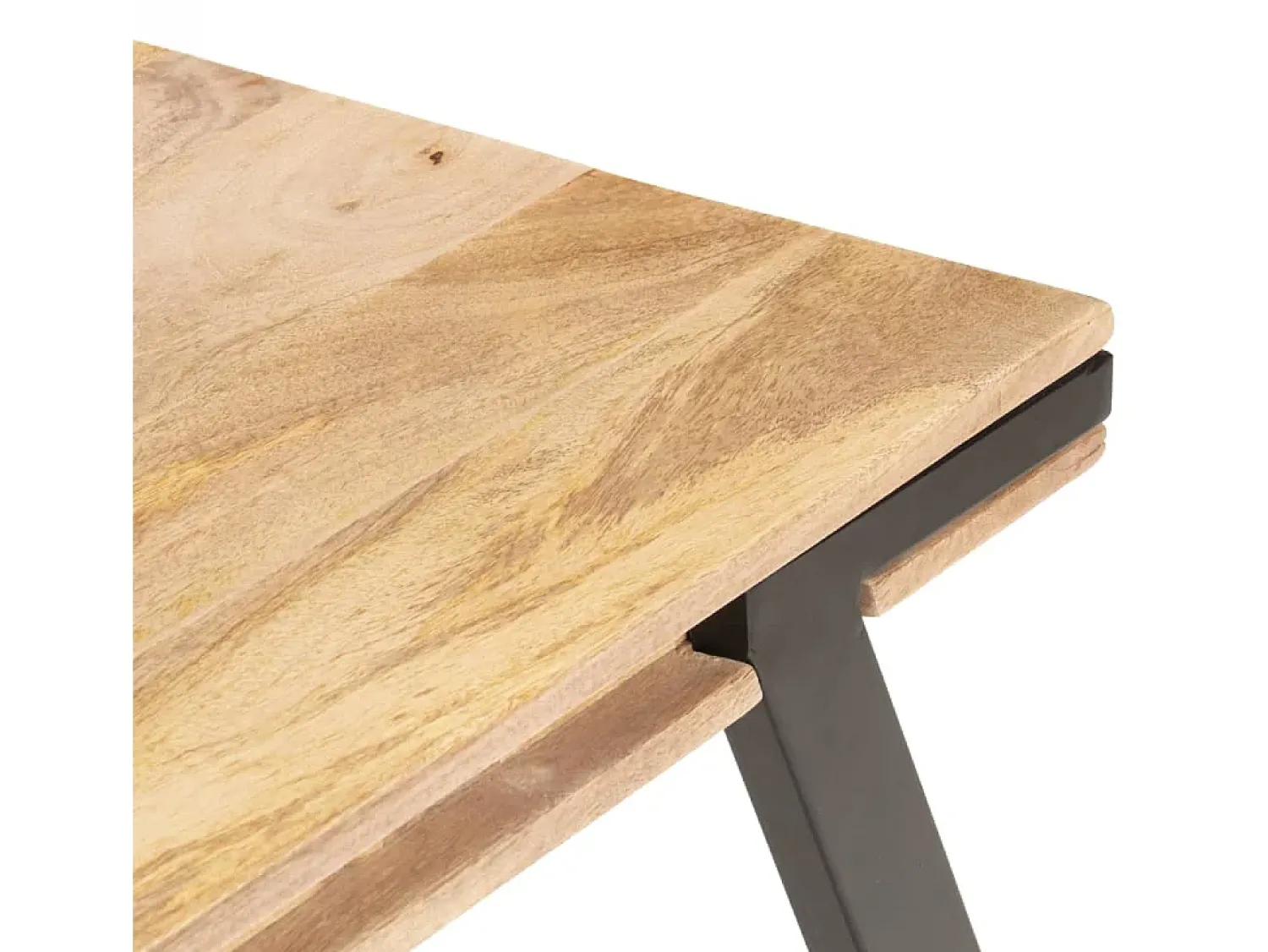 New vidaxl Mesa de centro 114x65x40 cm madeira de mangueira maciça Castanho