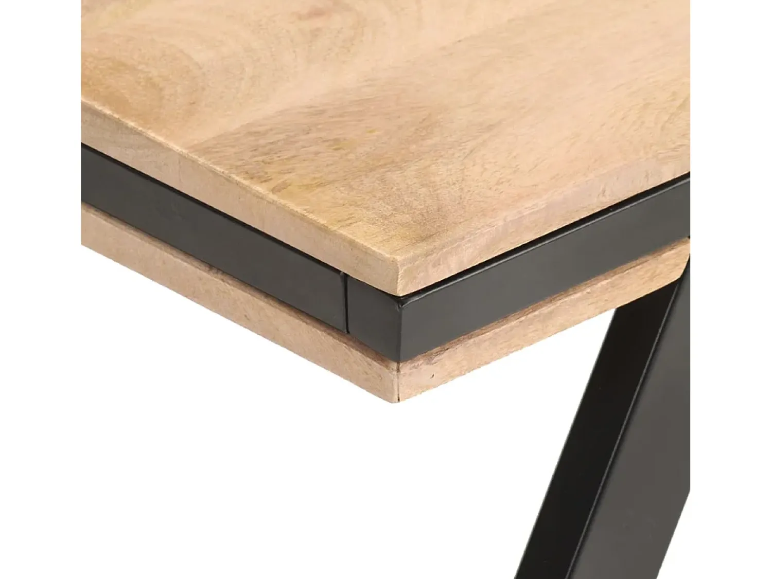New vidaxl Mesa de centro 114x65x40 cm madeira de mangueira maciça Castanho