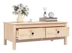 Mesa De Centro*vidaxl Mesa de centro 100x50x40 cm madeira de pinho maciça Natural claro