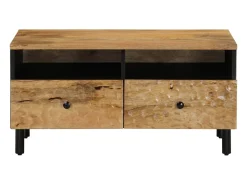 Mesa De Centro*vidaxl Mesa de centro 80x54x40 cm madeira de mangueira maciça Natural claro