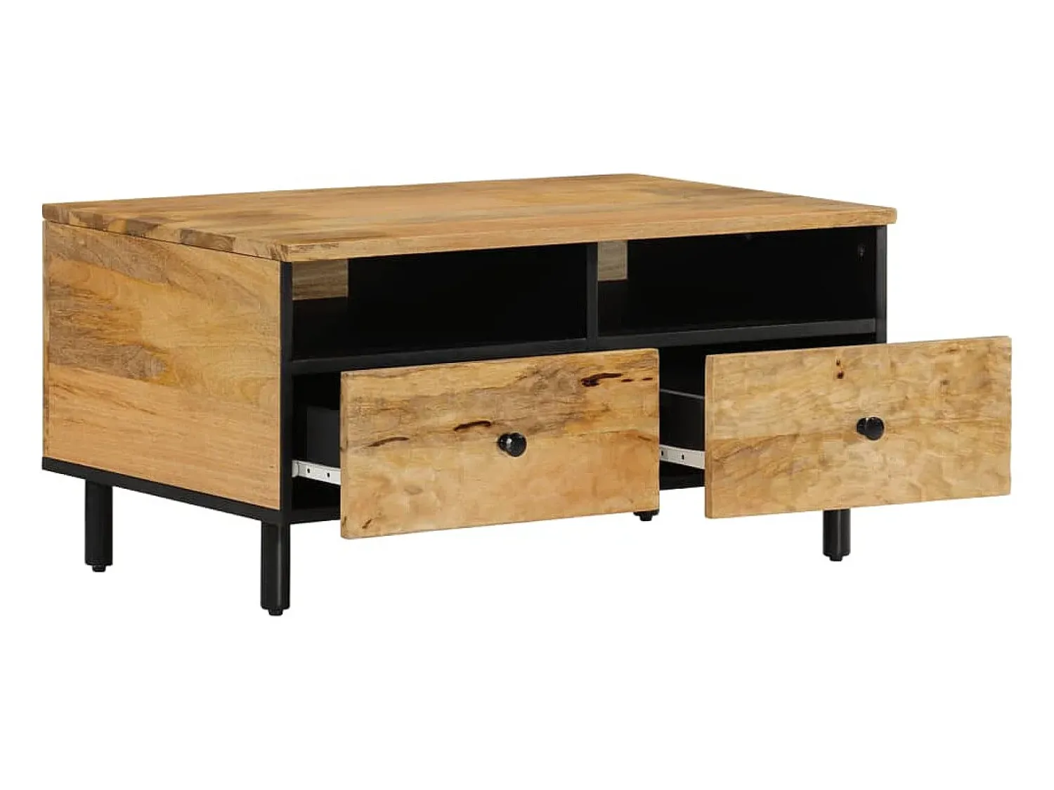 Mesa De Centro*vidaxl Mesa de centro 80x54x40 cm madeira de mangueira maciça Natural claro