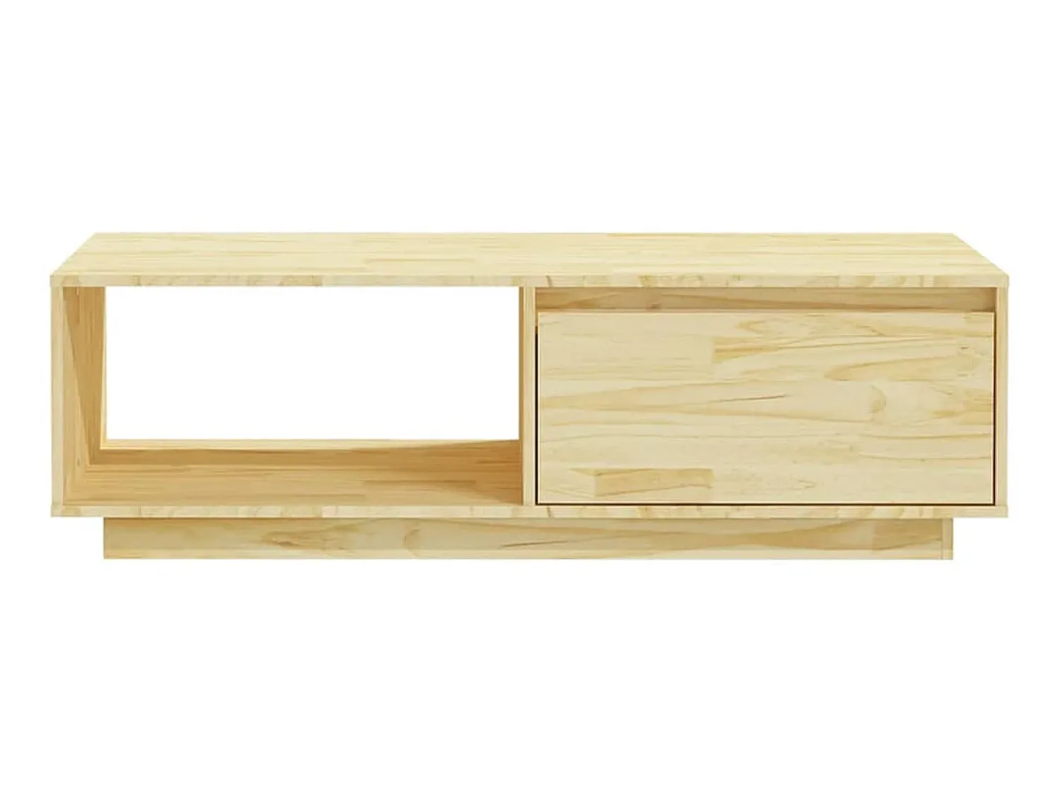 New Mesa de centro 110x50x33,5 cm madeira de pinho maciça PT803981 Castanho