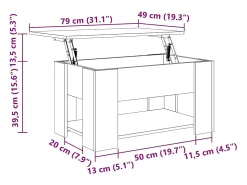 Sale vidaxl Mesa de centro 79x49x41 cm madeira processada Branco