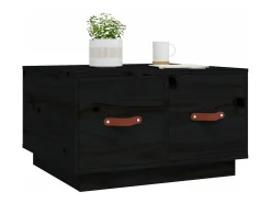 Mesa De Centro*vidaxl Mesa de centro 60x53x35 cm madeira de pinho maciça Preto