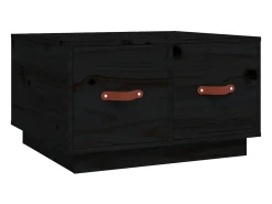 Mesa De Centro*vidaxl Mesa de centro 60x53x35 cm madeira de pinho maciça Preto