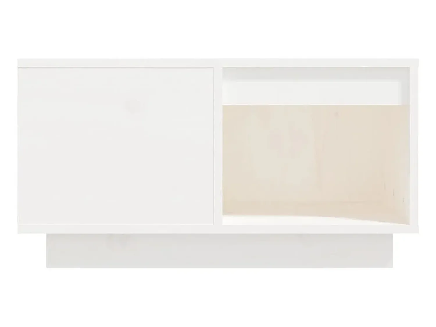 Mesa De Centro* Mesa de centro 60x61x32,5 cm madeira de pinho maciça PT963957 Branco