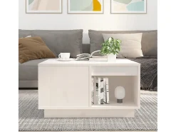 Mesa De Centro* Mesa de centro 60x61x32,5 cm madeira de pinho maciça PT963957 Branco