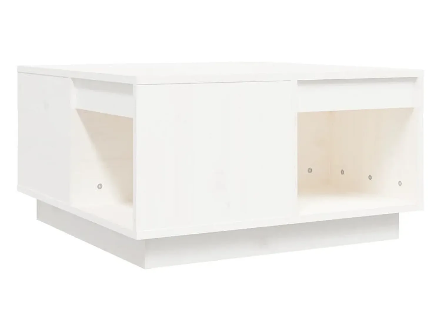 Mesa De Centro* Mesa de centro 60x61x32,5 cm madeira de pinho maciça PT963957 Branco