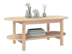 Clearance vidaxl Mesa de centro 110x55x45 cm madeira de pinho maciça Natural claro