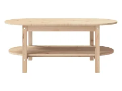 Clearance vidaxl Mesa de centro 110x55x45 cm madeira de pinho maciça Natural claro