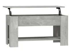 vidaxl Mesa de centro 101x49x52 cm madeira processada cinza cimento^ Mesa De Centro