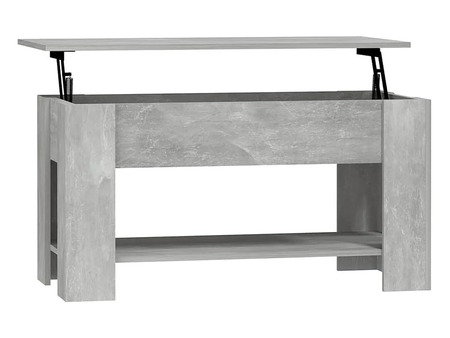 vidaxl Mesa de centro 101x49x52 cm madeira processada cinza cimento^ Mesa De Centro