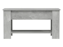 vidaxl Mesa de centro 101x49x52 cm madeira processada cinza cimento^ Mesa De Centro