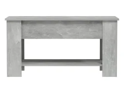 vidaxl Mesa de centro 101x49x52 cm madeira processada cinza cimento^ Mesa De Centro