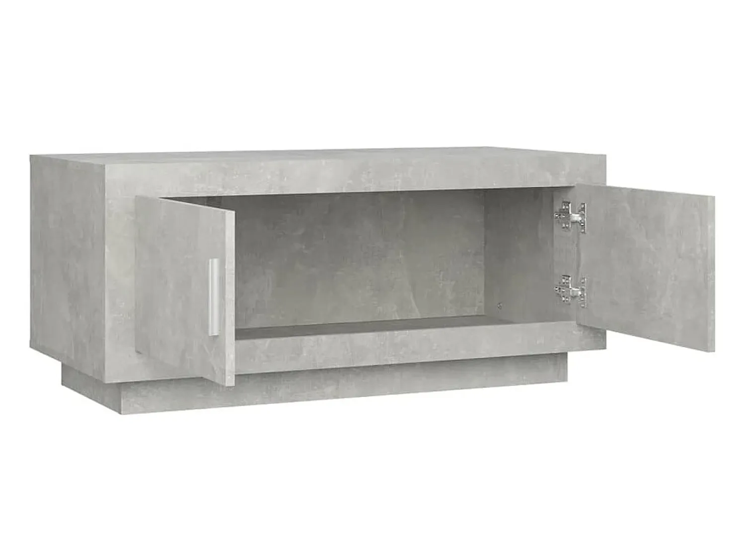 Mesa de centro 102x50x45 cm madeira processada cinza cimento PT542846 Cinzento