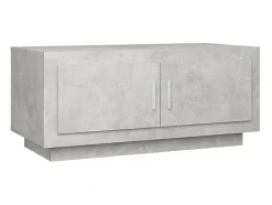 Mesa de centro 102x50x45 cm madeira processada cinza cimento PT542846 Cinzento