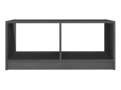 Hot Mesa de centro 75x50x33,5 cm madeira de pinho maciça PT571306 Cinzento